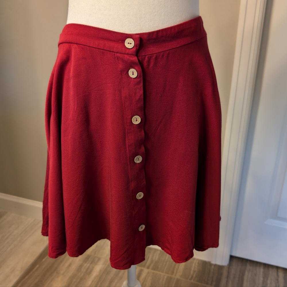 Maurices Dark Red Skirt Size XL